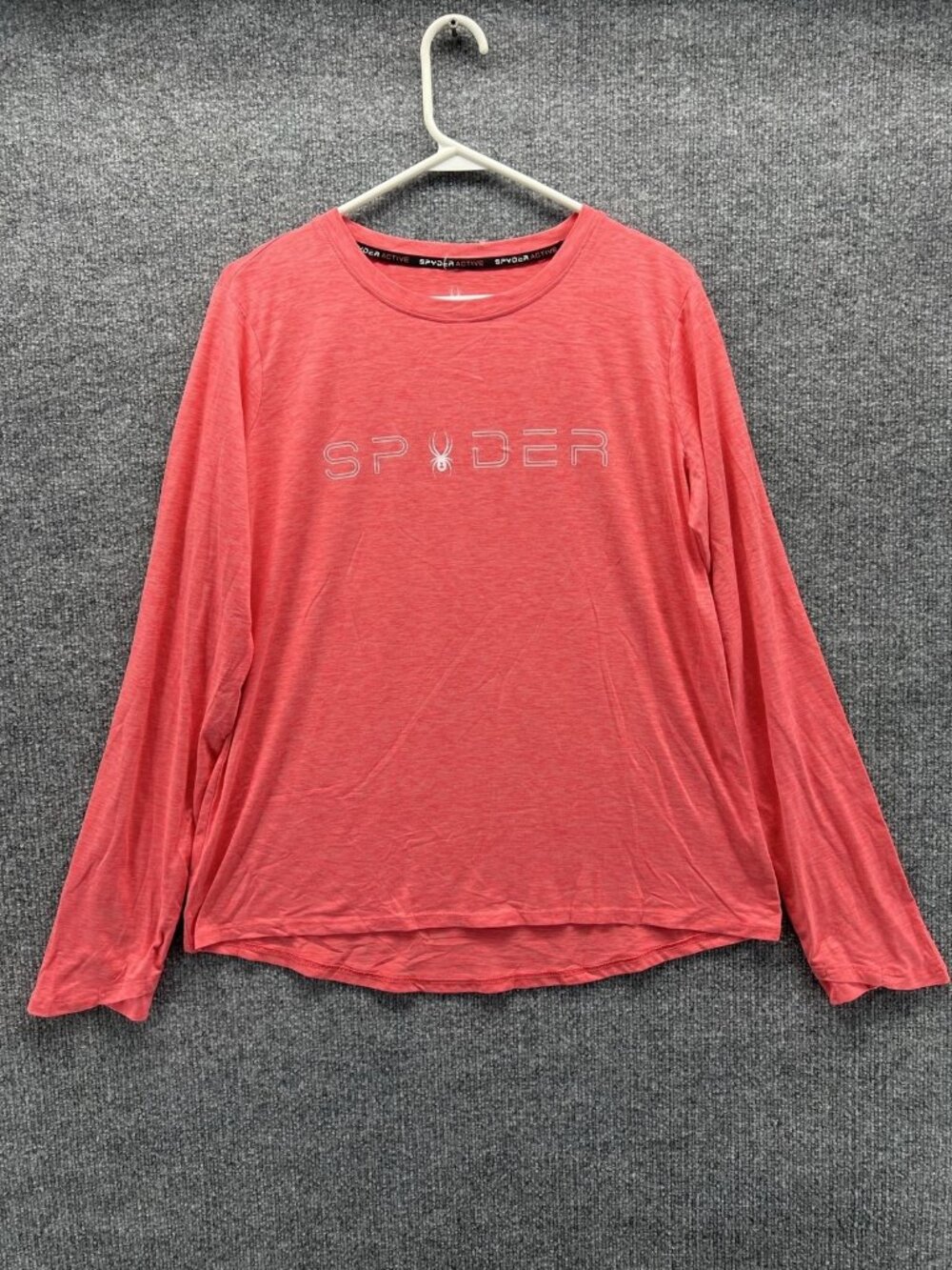 Spyder Shirt Womens XL Pink Crew Neck Long Sleeve Athletic Stretch Top